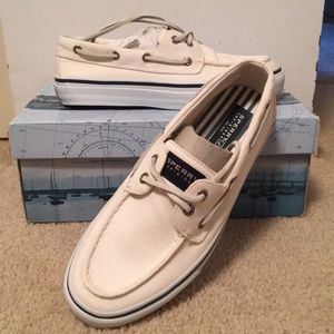 Bahama White Canvas Sperry Topsider Shoe 7.5M